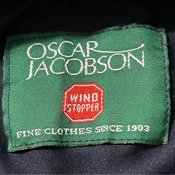 Oscar Jacobson L Large Retro Wool Sweater Wind Stopper Windbreaker pullover - Picture 5 of 8